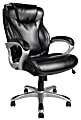 Realspace® EC620 Bonded Leather High-Back Executive Chair, Black 1 thumbnail image