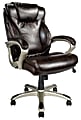 Realspace® EC620 Bonded Leather High-Back Executive Chair, Brown