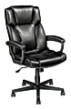 Realspace® Breckland Executive Bonded Leather High-Back Chair, Black