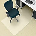Deflecto EnvironMat Chair Mat For Low Pile Carpets, 45" x 53", Wide Lip, Clear 1 thumbnail image