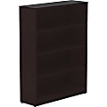 Lorell® Essentials 48"H 4-Shelf Bookshelf, Espresso