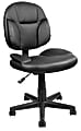 Brenton Studio® Battista Bonded Leather Low-Back Task Chair, Black