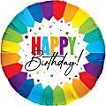 Amscan Birthday Foil Balloon, Circle, 18", Bright Colors 1 thumbnail image