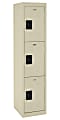 Sandusky® Triple Tier Steel Storage Locker, 66"H x 15"W x 18"D, Putty