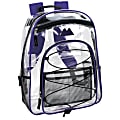 Trailmaker Water-Resistant Clear Backpack, Purple