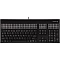 CHERRY LPOS QWERTY Keyboard - 131 Keys - QWERTY Layout - 42 Relegendable Keys - USB - Black 1 thumbnail image