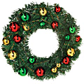 Amscan 244195 Christmas Deluxe Bulb Wreath With Artificial Greenery, Green 1 thumbnail image