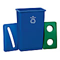 Rubbermaid® Slim Jim® "We Recycle" Container, 23 Gallons, 30"H x 11"W x 20"D, Blue