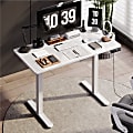 Bestier Electric 48"W Flip Standing Desk, White 1 thumbnail image