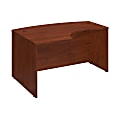 Bush Business Furniture Components L Bow Desk Left Handed, 60"W x 43"D, Hansen Cherry, Premium Installation