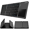 Delton F75 Small Wireless Foldable Portable Keyboard And Touchpad, Black 1 thumbnail image