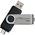 Compucessory 16GB USB 2.0 Flash Drive - 16 GB - USB 2.0 - Silver, Black 1 thumbnail image
