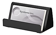 Realspace™ Metal Business Card Holder With Antimicrobial Treatment, Black