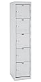 Sandusky® Five Tier Steel Storage Locker, 66"H x 15"W x 18"D, Dove Gray