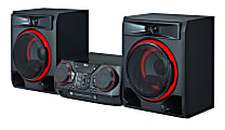LG CK57 Bluetooth® CD/MP3 Hi-Fi Entertainment System With AM/FM Radio And Karaoke Creator, 41.2"H x 16.9"W x 14.8"D, Black 1 thumbnail image