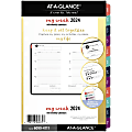 AT-A-GLANCE® Harmony Weekly/Monthly Loose-Leaf Planner Refill, 5-1/2" x 8-1/2", January to December 2024, 6099-4111