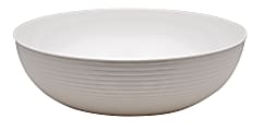 Cambro Camwear Round Ribbed Bowls, 15", White, Set Of 4 Bowls