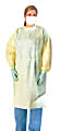 Medline Polypropylene Fluid-Resistant Isolation Gowns, Regular/Large, Yellow, 10 Gowns Per Box, Case Of 10 Boxes