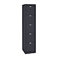 Sandusky® Five Tier Steel Storage Locker, 66"H x 15"W x 18"D, Black