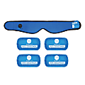 AllSett Health® Face Ice Pack Wrap With 4 Reusable Hot-And-Cold Gel Packs, 30” x 2-1/2”, Blue 1 thumbnail image