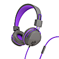 JLab Audio Kids' JBuddies Studio Over-The-Ear Headphones, Gray/Purple, JKSTUDIO GRYPRL BX 1 thumbnail image