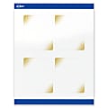 Avery® Printable Labels With Sure Feed® Technology, S00-EWD, Rectangle, 4" x 3-1/3", Glossy White With Preprinted Gold-Blush Pattern, Pack Of 40 1 thumbnail image