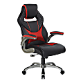 Office Star™ Oversite Gaming Chair, Black/Red