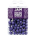 JAM Paper® Colorful Push Pins, 1/2", Purple, Pack Of 100 Push Pins
