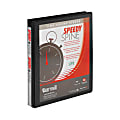 Samsill® Speedy Spine View 3-Ring Binder, 1/2" Round Rings, Black