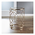 FirsTime & Co.® Loop Side Table, Round, Clear/Antique Gold 1 thumbnail image
