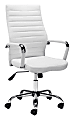 Zuo Modern Primero Ergonomic Faux Leather High-Back Office Chair, White