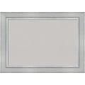 Amanti Art Cork Bulletin Board, 43" x 31", Gray, Romano Silver Wood Frame