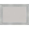 Amanti Art Cork Bulletin Board, 43" x 31", Gray, Romano Silver Wood Frame 1 thumbnail image