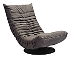 Zuo® Modern Down Low Swivel Chair, Gray/Black