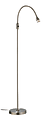Adesso® Prospect LED Gooseneck Floor Lamp, 56”H, Satin Shade, Satin Base 1 thumbnail image