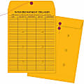 Business Source Ruled Interdepartmental Envelopes - Inter-department - #32 - 10" Width x 15" Length - 32 lb - String/Button - Kraft - 100 / Box - Brown Kraft