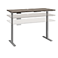 Bush Business Furniture Move 60 Series 60"W x 30"D Height Adjustable Standing Desk, Cocoa/Cool Gray Metallic, Standard Delivery