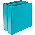 Samsill® Fashion Color Presentation View 3-Ring Binder, 2" Round Rings, Turquoise, Pack Of 2 1 thumbnail image