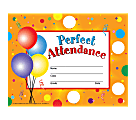 Hayes Publishing Stick-To-It Perfect Attendance Certificates And Reward Seals, 8 1/2" x 11", Multicolor, Pack Of 30 Certificates And 160 Reward Seals