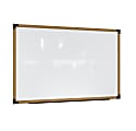 Ghent Prest Magnetic Dry-Erase Whiteboard, Porcelain, 50-1/4” x 62-1/4”, White, Natural Wood Frame 1 thumbnail image