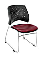 OFM Stars Series Stack Chair, Vinyl, 22"D, Burgundy/Gray, Set Of 4 1 thumbnail image