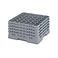 Cambro Camrack 36-Compartment Glass Rack, 19-3/4" x 19-3/4", Gray