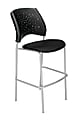 OFM Stars Café Height Chair, Fabric, 45 3/4"H x 21 1/2"W x 23"D, Black/Silver