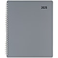 2025 Office Depot Weekly/Monthly Appointment Book Planner, 7" x 9", Silver, January To December 2025, OD710930