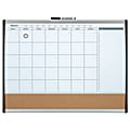 Quartet® Calendar Magnetic Dry-Erase Whiteboard, 17" x 23", Black/Silver Plastic Frame 1 thumbnail image
