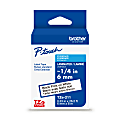 Brother P-touch TZe211 Laminated Label Tape, 1/4" x 26.2 ft (6mm x 8m),  Black on White 1 thumbnail image