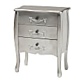 Baxton Studio Eliya 24”W Classic And Traditional Storage Cabinet, Silver
