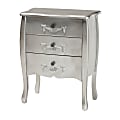 Baxton Studio Eliya 24”W Classic And Traditional Storage Cabinet, Silver 1 thumbnail image