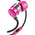 GOgroove AudiOHM Earbuds with Hands-Free Mic: Pink - Stereo - Mini-phone (3.5mm) - Wired - 32 Ohm - 20 Hz - 20 kHz - Earbud - Binaural - In-ear - 4 ft Cable 1 thumbnail image