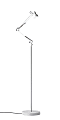 Adesso® Quest LED Floor Lamp, 64 1/2"H, Off-White Shade/Off-White Base